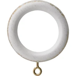Vintage Effect 28mm White Curtain Rings 6 Pack