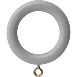 Grey Wood 28mm Curtain Rings 6 Pack