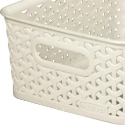 Curver My Style Small Rectangular Plastic Storage Basket - Vintage White - 4L 11 Curver My Style Small Rectangular Plastic Storage Basket - Vintage White - 4L -Furniture Series 12809474 1134833220281357