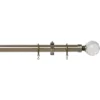 Brass 28mm Curtain Pole With Ball Finials 1.8m