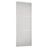 Linear Sliding Wardrobe Door 3 Panel White With White Frame (W)762mm