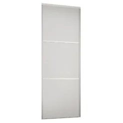Linear Sliding Wardrobe Door 3 Panel White With White Frame (W)762mm