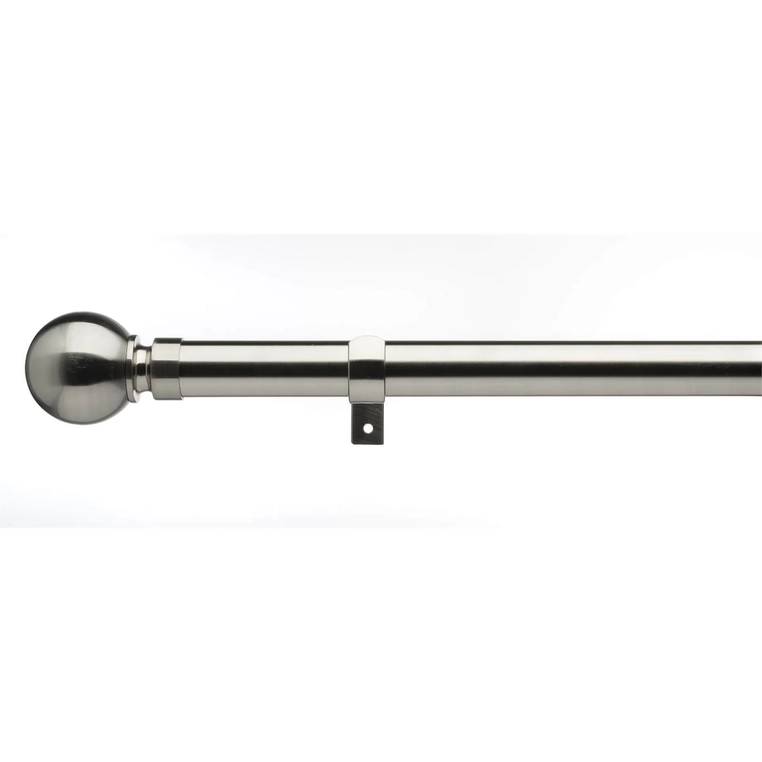 28mm Eyelet 1.2m Curtain Pole Satin Steel 1 28mm Eyelet 1.2m Curtain Pole Satin Steel