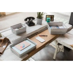 Curver My Style Medium Rectangular Plastic Storage Basket - Grey - 13L 9 Curver My Style Medium Rectangular Plastic Storage Basket - Grey - 13L -Furniture Series 12814522 1834832986589133