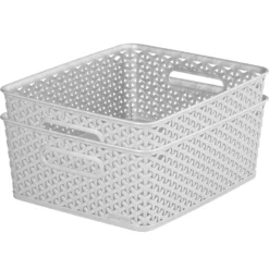 Curver My Style Medium Rectangular Plastic Storage Basket - Grey - 13L 10 Curver My Style Medium Rectangular Plastic Storage Basket - Grey - 13L -Furniture Series 12814522 2054832986795350