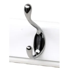 None White Hook Rail - Polished Chrome - 4 Hooks -Furniture Series 12814950 1674846183086144