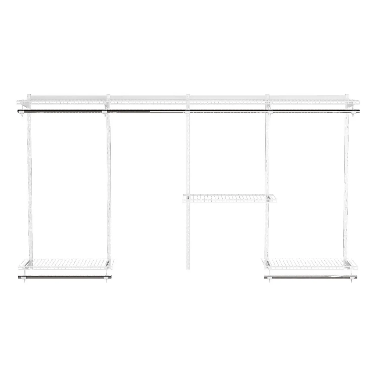 None Wardrobe System Starter Kit - White - 2.4m 3 None Wardrobe System Starter Kit - White - 2.4m - Image 3