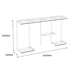 None Wardrobe System Starter Kit - White - 2.4m 7 None Wardrobe System Starter Kit - White - 2.4m -Furniture Series 12815435 1575044142172540
