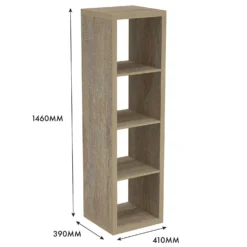 Clever Cube 4x1 Storage Unit - Oak -Furniture Series 12816155 6395014368230046