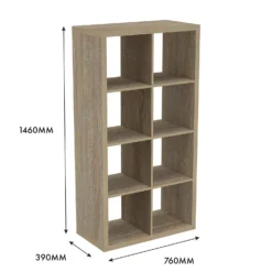 Clever Cube 4x2 Storage Unit - Oak -Furniture Series 12816157 1065014368240330