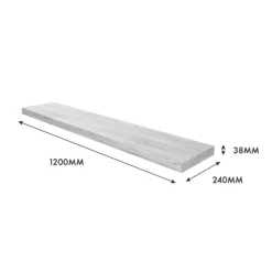 Floating Shelf - Grey Oak - 1200 X 240 X 38mm -Furniture Series 12817804 8614976219095332