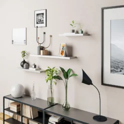 Floating Shelf - White Gloss - 1200 X 240 X 38mm -Furniture Series 12817808 1334887326587497