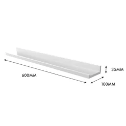 Flexi Storage Decorative Shelving Photo Shelf - White Matt - 600x35x100mm 7 Flexi Storage Decorative Shelving Photo Shelf - White Matt - 600x35x100mm -Furniture Series 12817964 4774991763960087