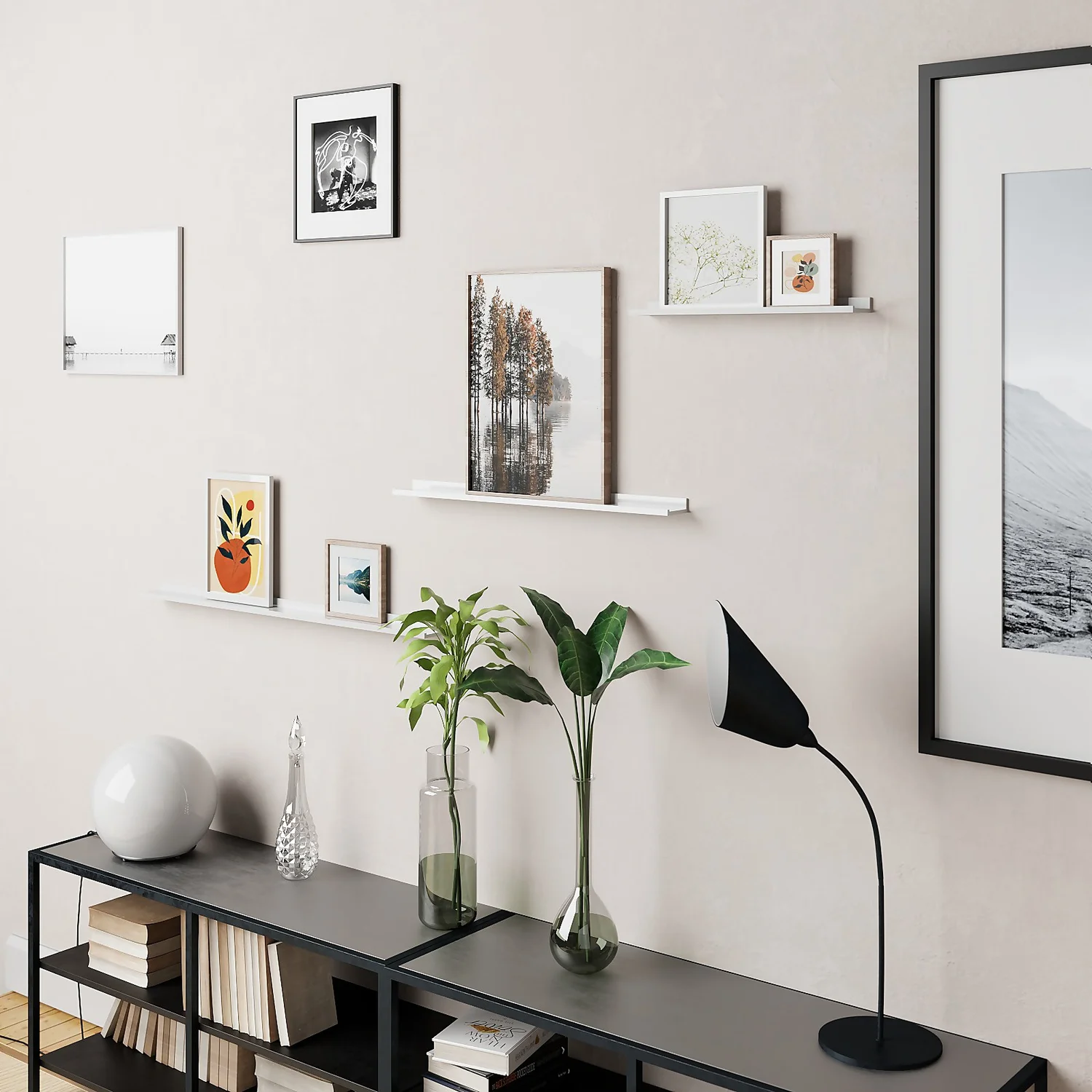 Flexi Storage Decorative Shelving Photo Shelf - White Matt - 1200x35x100mm 2 Flexi Storage Decorative Shelving Photo Shelf - White Matt - 1200x35x100mm - Image 2