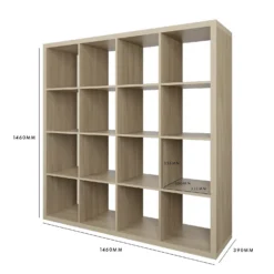 Clever Cube 4x4 Storage Unit - Oak -Furniture Series 12819417 7334967466121998