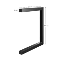 None Double U Shelf Bracket - Black - 330x300mm -Furniture Series 12820763 6084930156517271