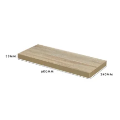 Floating Shelf - Sanoma Oak - 600 X 240 X 38mm -Furniture Series 12822021 3004964085552705