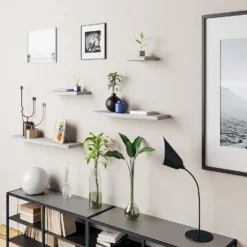 Floating Shelf - Grey Oak - 600 X 240 X 38mm -Furniture Series 12822025 8304887314432523