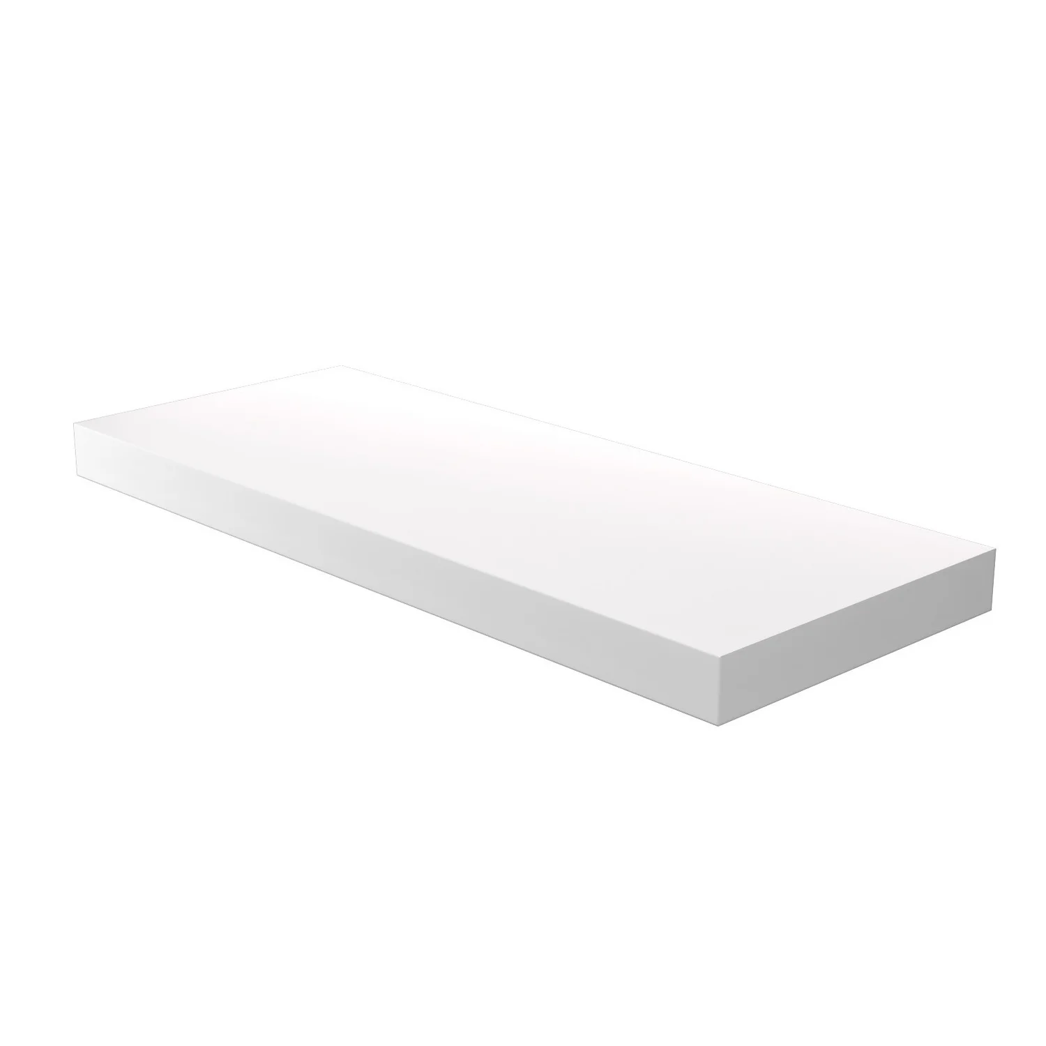 Matt White Floating Shelf - 600 X 240 X 38mm 1 Matt White Floating Shelf - 600 X 240 X 38mm