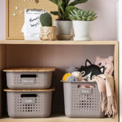 2 Pack Smartstore Wardrobe Basket Tag - Taupe -Furniture Series 12822346 1414833174229011