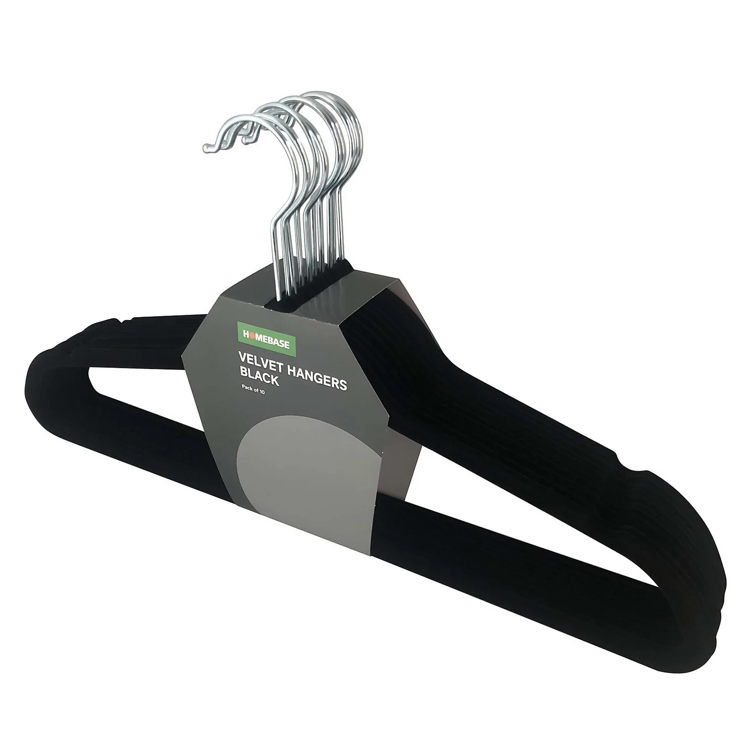 Black Velvet Clothes Hangers - 10 Pack 1 Black Velvet Clothes Hangers - 10 Pack