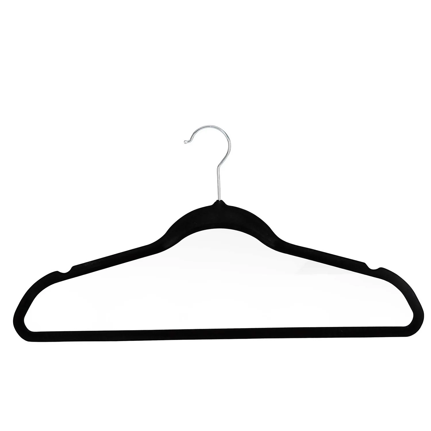 Black Velvet Clothes Hangers - 10 Pack 4 Black Velvet Clothes Hangers - 10 Pack - Image 4