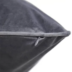 None Large Plain Velvet Cushion - Dark Grey - 58x58cm -Furniture Series 12827085 1924832957952324