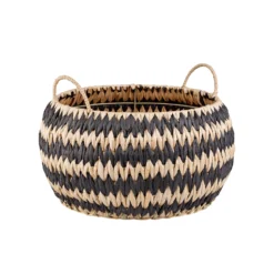 Black Round Flatweave Baskets - Set Of 3 -Furniture Series 12829226 1544832981961198