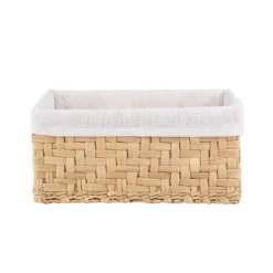 White & Natural Water Hyacinth Baskets - Set Of 3 -Furniture Series 12829228 1914832982484926