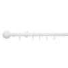 Extendable Ball Finial Curtain Pole - White - 1.2-2.1m (16/19mm)