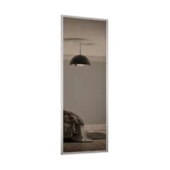 Ellipse Sliding Wardrobe Door 1 Panel Bronze Mirror With Aluminium Frame (W)914mm