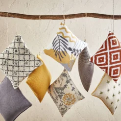 None Folded Velvet Cushion - Grey -Furniture Series 12836764 1204832979150351