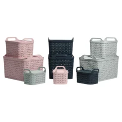 Small Urban Storage Basket With Lid - Graphite -Furniture Series 12837349 3344960190120604