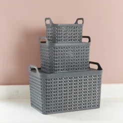 Small Urban Storage Basket With Lid - Graphite -Furniture Series 12837349 4634960190076618