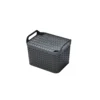 Medium Urban Storage Basket With Lid - Graphite
