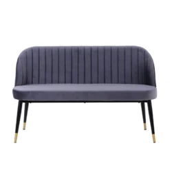 Illona Velvet Dining Bench - Grey -Furniture Series 12838433 1274832984636496