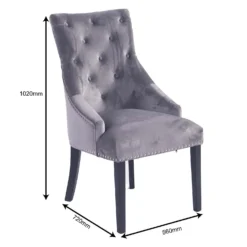 Annabelle Velvet Dining Chairs - Set Of 2 - Grey 15 Annabelle Velvet Dining Chairs - Set Of 2 - Grey -Furniture Series 12838750 2044904215314738