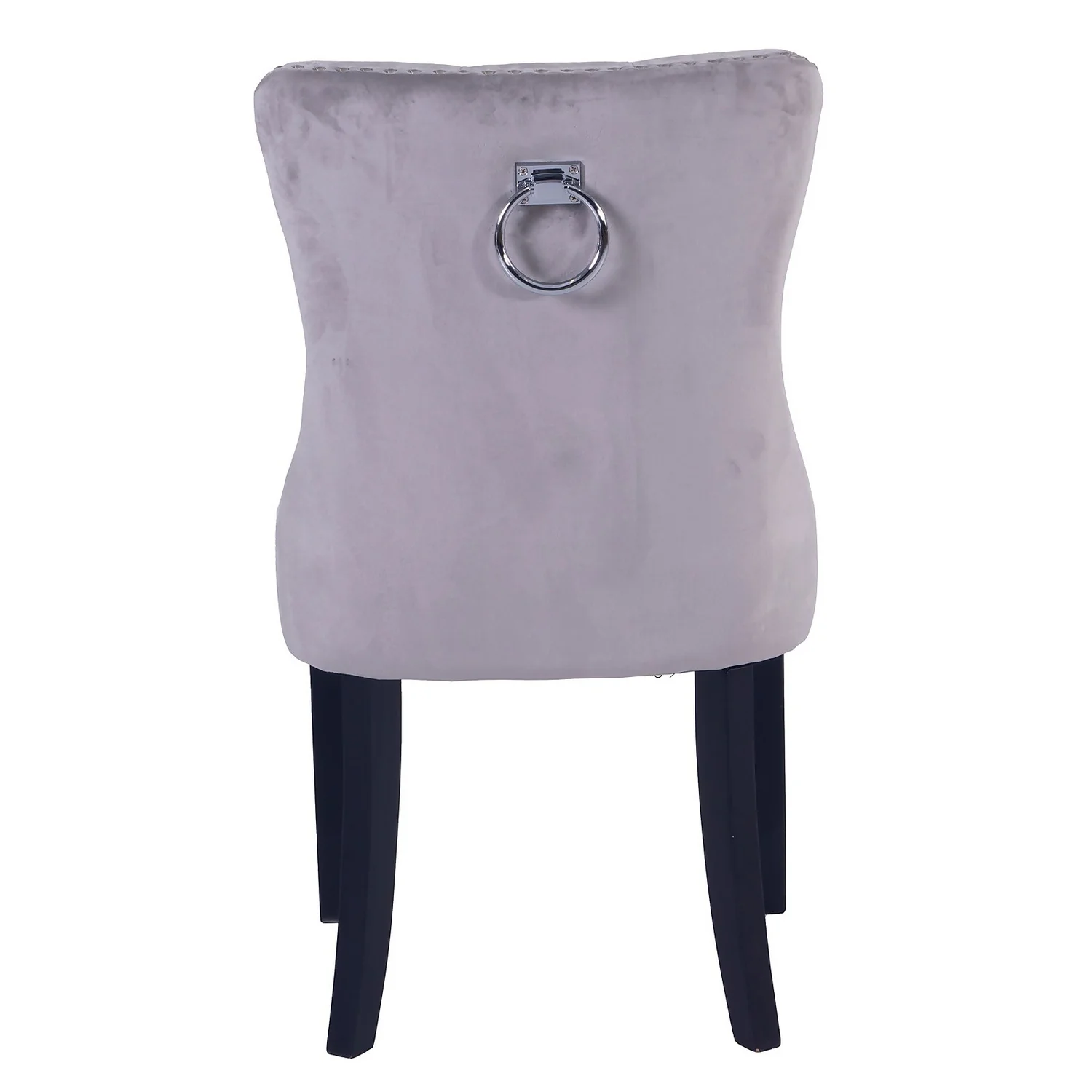 Annabelle Velvet Dining Chairs - Set Of 2 - Grey 6 Annabelle Velvet Dining Chairs - Set Of 2 - Grey - Image 6