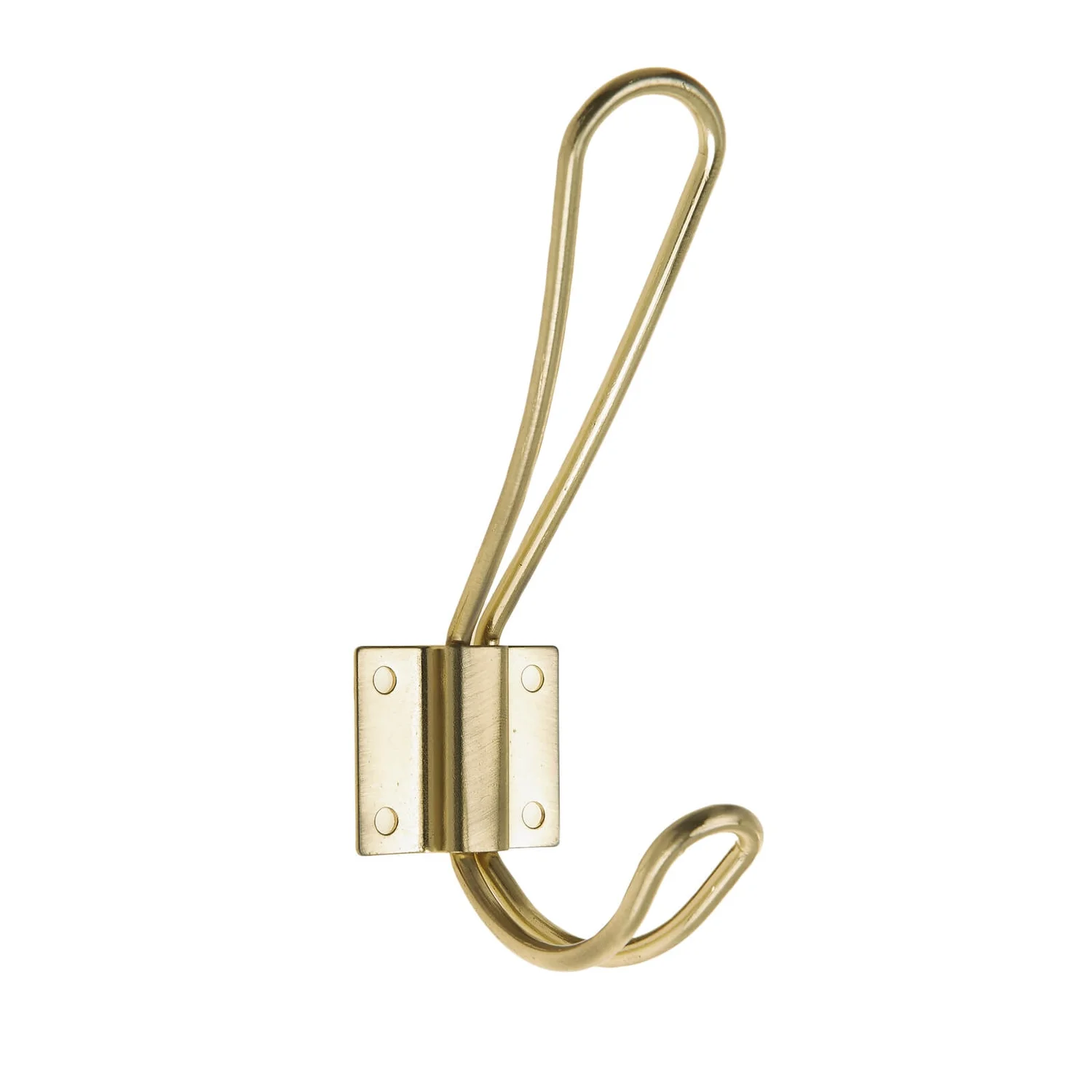 Wire Hook - Brushed Brass 1 Wire Hook - Brushed Brass