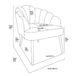 Sophia Scallop Occasional Chair - Grey -Furniture Series 12838886 1025014368378702