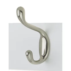 4 Coat Satin Nickel Hooks On White Shelf Combo -Furniture Series 12839422 1564847724997422