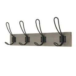 4 Black Wire Hook On Light Grey Ash Board