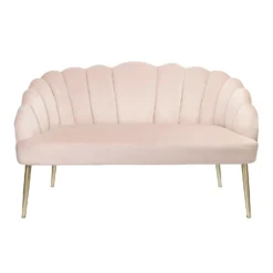 Sophia Scallop Occasional Sofa - Blush -Furniture Series 12840480 1494875398592909