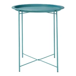 Folding Side Table Dark Teal -Furniture Series 12879006 1244888469376003