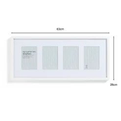 Box Photo Frame Multi Aperture - 60x25cm - White -Furniture Series 12879256 1764907795718792