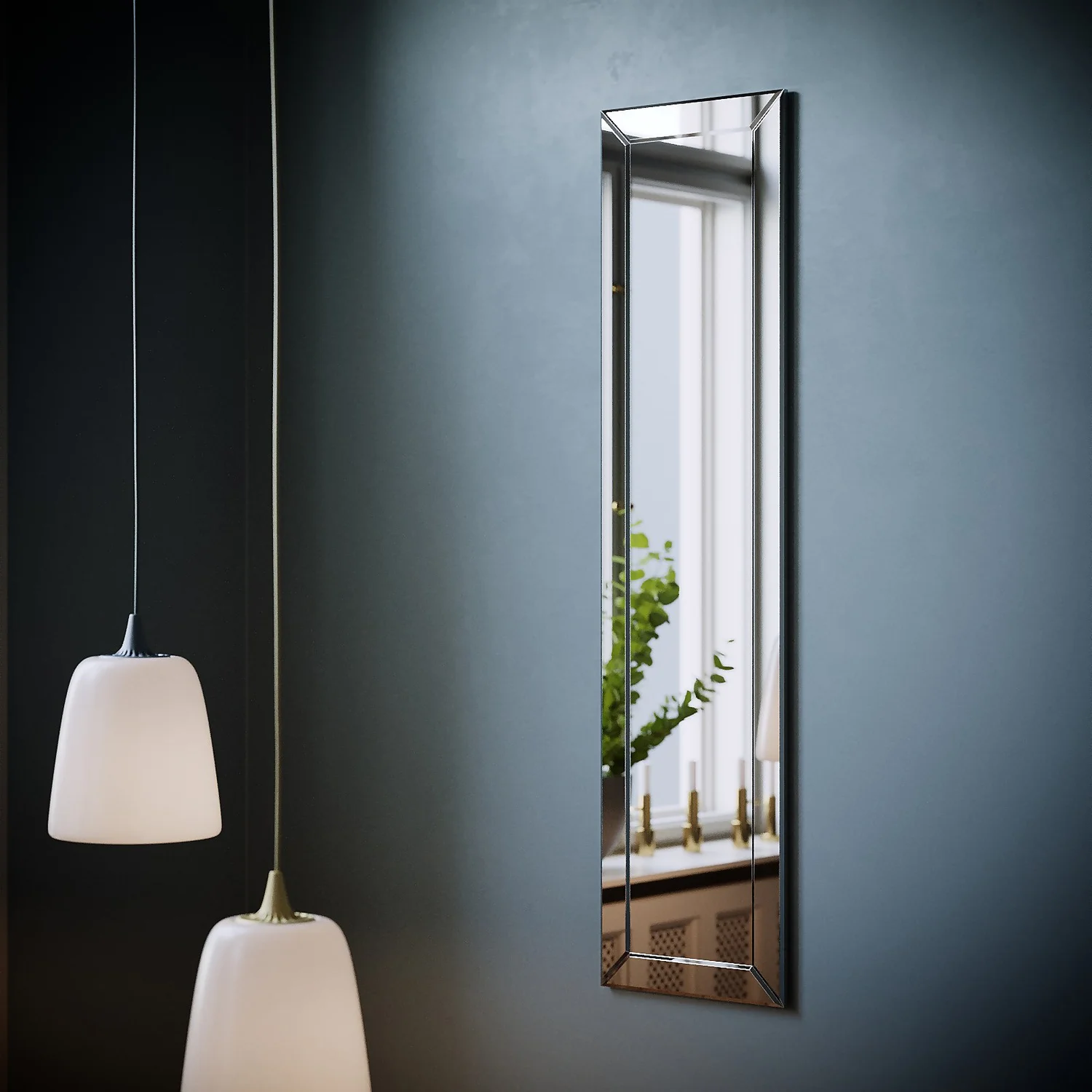 Bevelled Edge Mirror - 120x30cm 2 Bevelled Edge Mirror - 120x30cm - Image 2