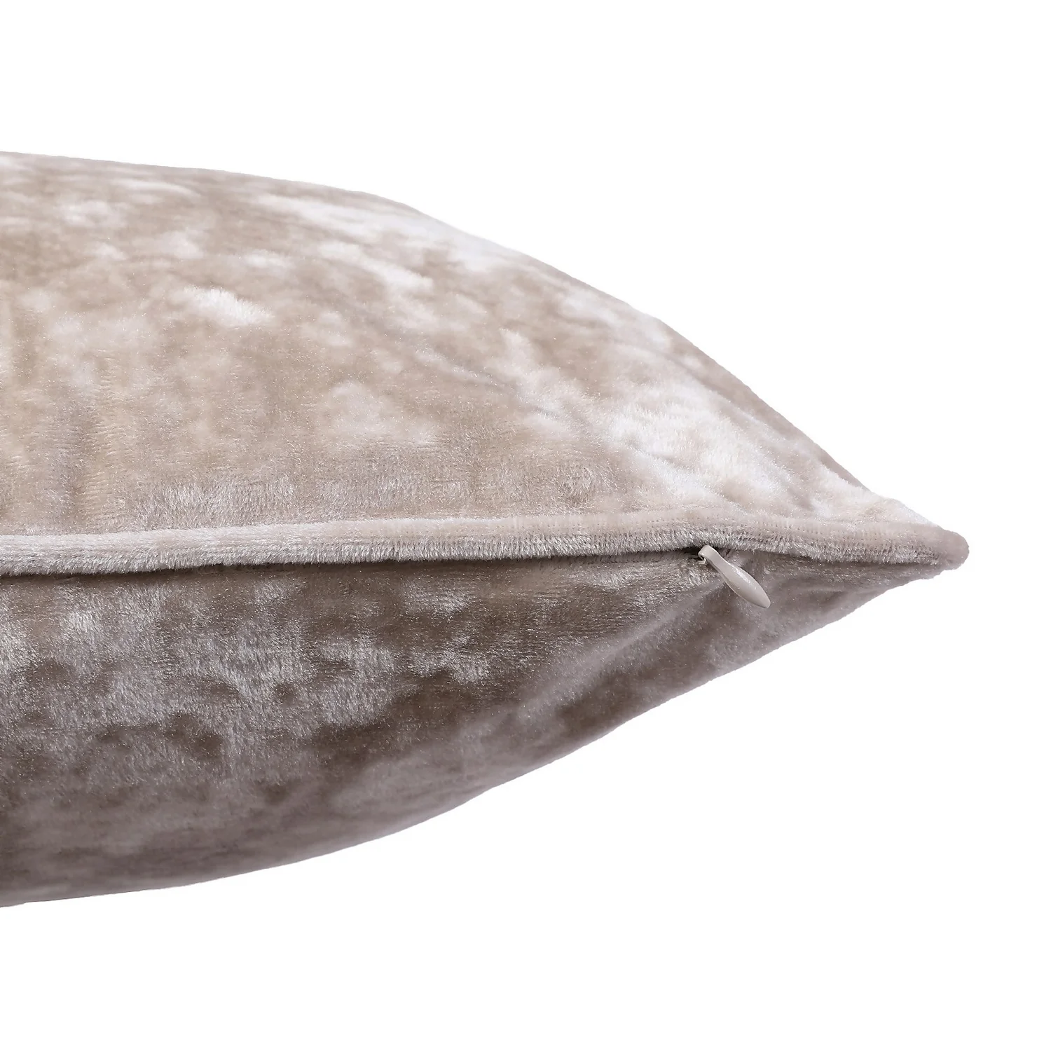 Large Crushed Velvet Cushion - Champagne - 58x58cm 3 Large Crushed Velvet Cushion - Champagne - 58x58cm - Image 3