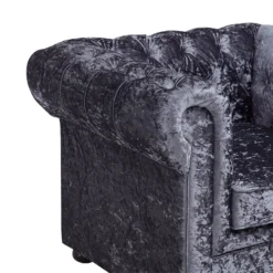 Chesterfield Crushed Velvet Armchair - Petrol Blue -Furniture Series 12882324 4874843612998858
