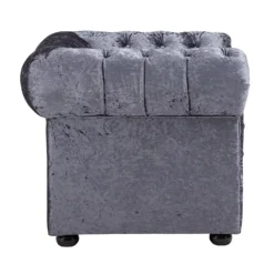 Chesterfield Crushed Velvet Armchair - Petrol Blue -Furniture Series 12882324 7234843612935642