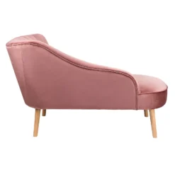 Lara Luxury Velvet Chaise Longue - Rose -Furniture Series 12882857 1884893575147463